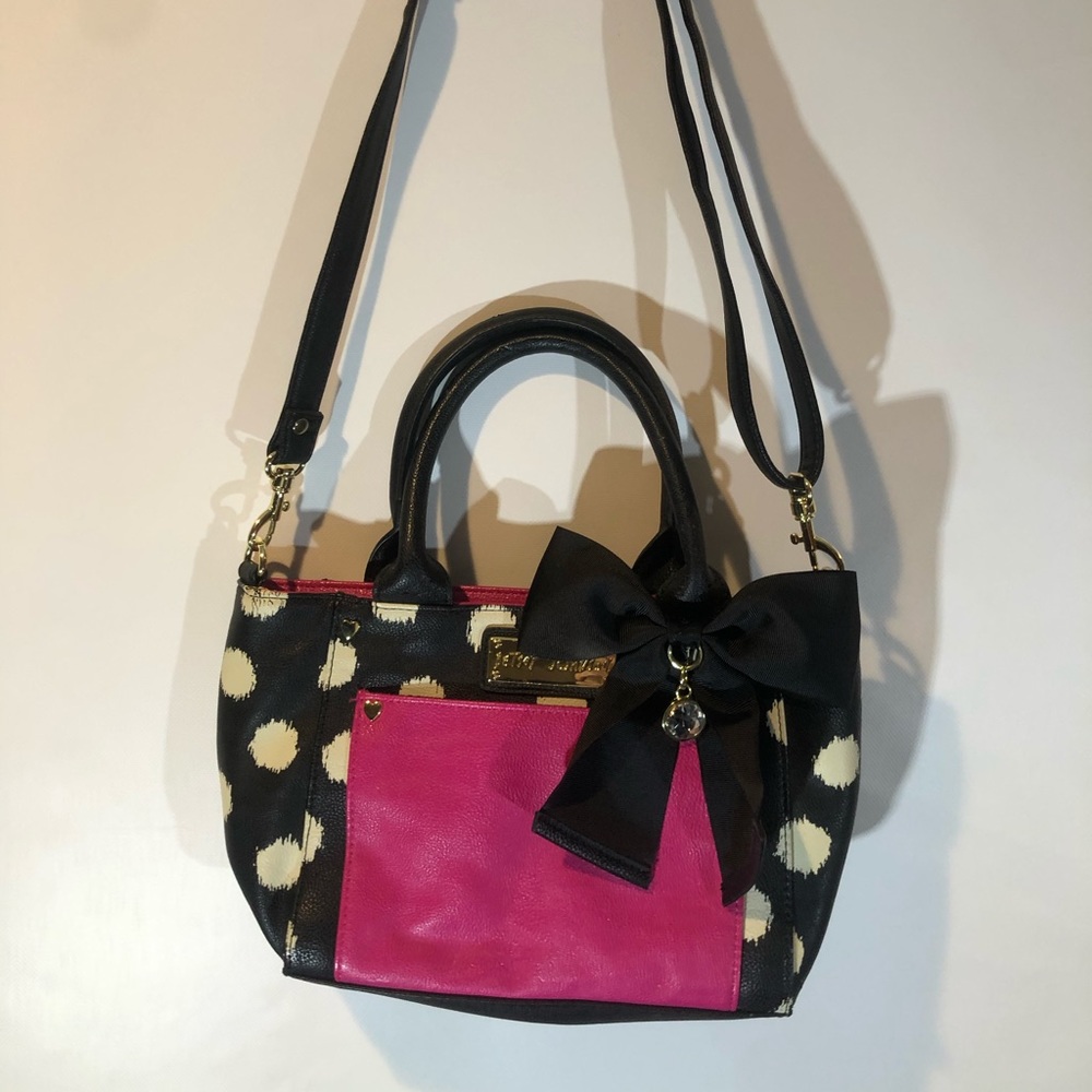 Betsy Johnson polka dot Purse with bow